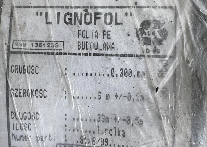 Grajewo ogłoszenia: Folia budowlana czarna. Typ 300
Wymiar 6x33 m