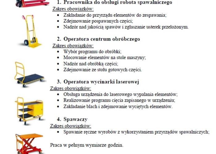 Grajewo ogłoszenia: Zatrudnimy:  Pracownika do obsługi robota spawalniczego